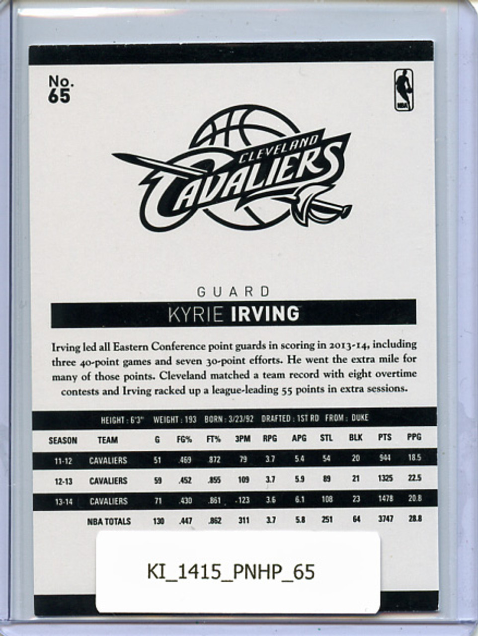 Kyrie Irving 2014-15 Hoops #65