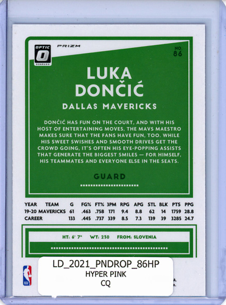 Luka Doncic 2020-21 Donruss Optic #86 Hyper Pink (CQ)