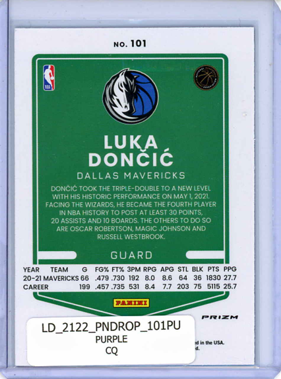 Luka Doncic 2021-22 Donruss Optic #101 Purple (CQ)