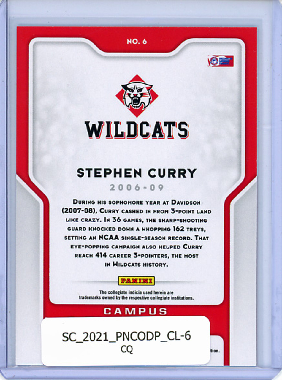 Stephen Curry 2020-21 Contenders Draft Picks, Campus Legends #6 (CQ)