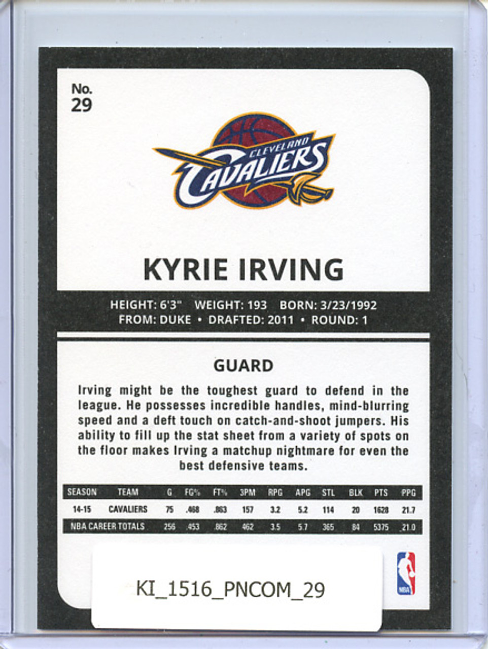 Kyrie Irving 2015-16 Complete #29