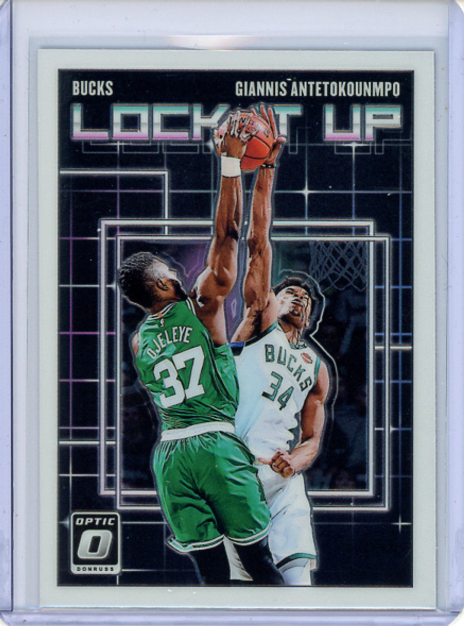 Giannis Antetokounmpo 2018-19 Donruss Optic, Lock It Up #4 (CQ)