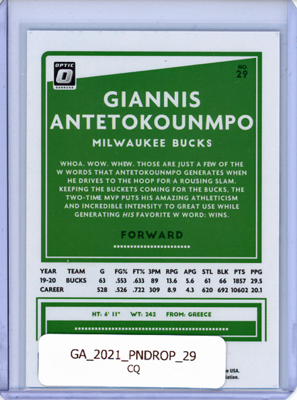 Giannis Antetokounmpo 2020-21 Donruss Optic #29 (CQ)