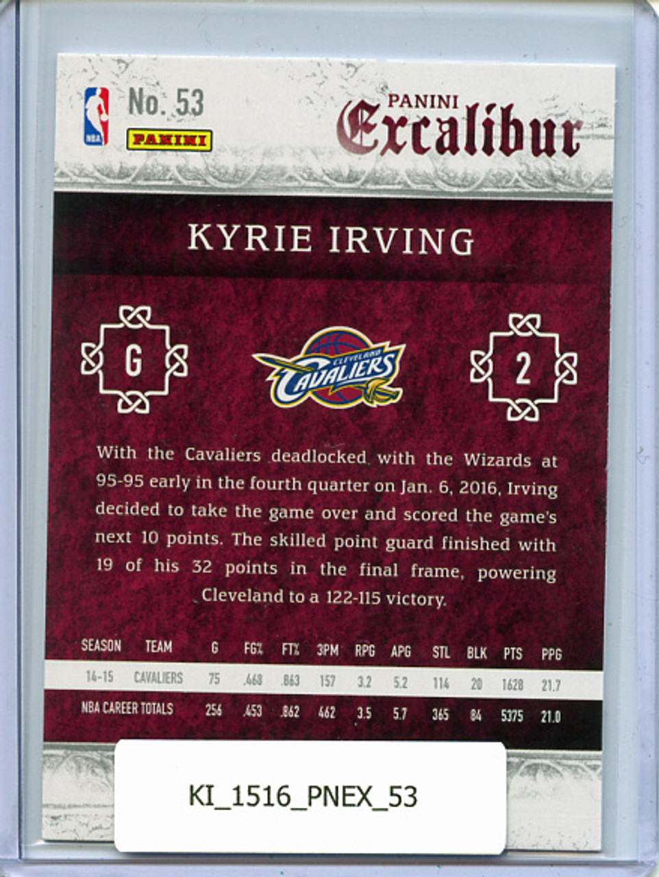 Kyrie Irving 2015-16 Excalibur #53