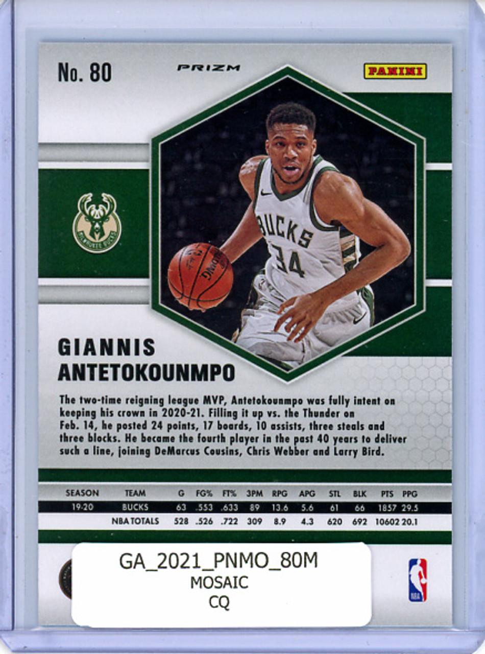 Giannis Antetokounmpo 2020-21 Mosaic #80 Mosaic (CQ)