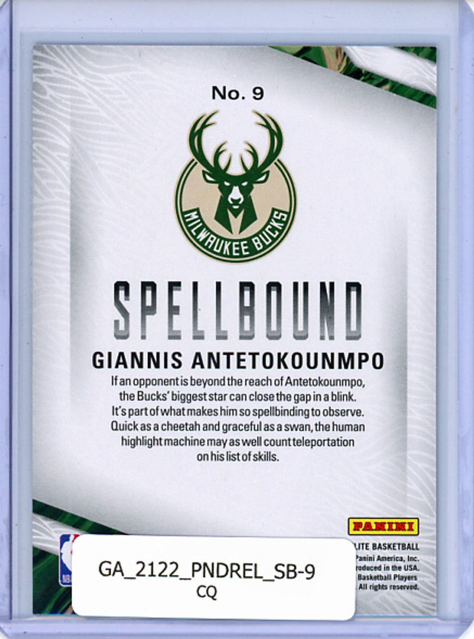 Giannis Antetokounmpo 2021-22 Donruss Elite, Spellbound #9 (CQ)