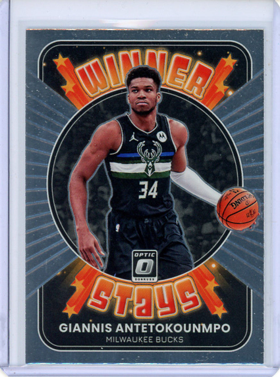 Giannis Antetokounmpo 2021-22 Donruss Optic, Winner Stays #1 (CQ)