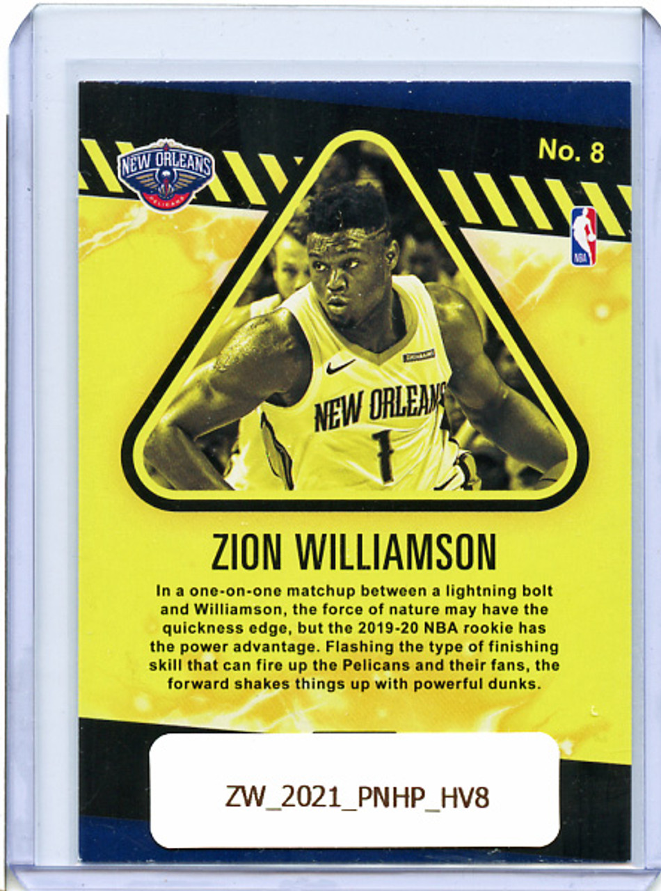 Zion Williamson 2020-21 Hoops, High Voltage #8