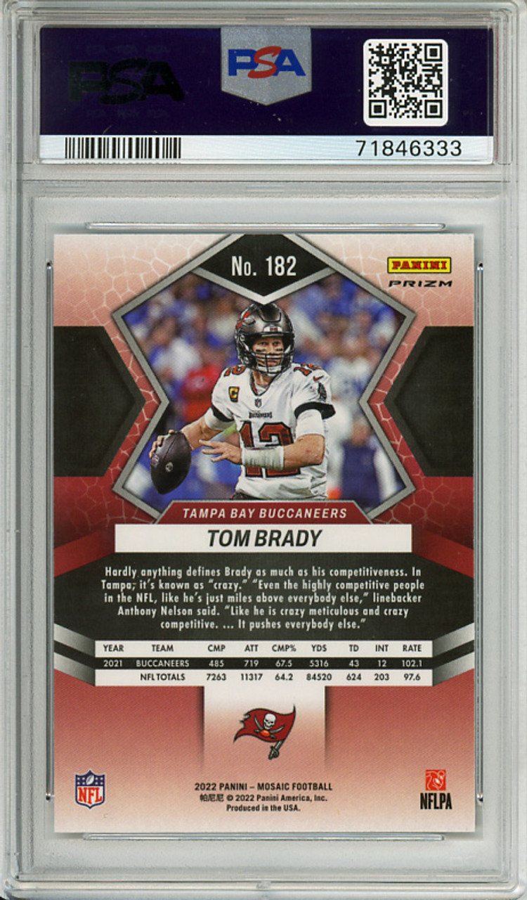 Tom Brady 2022 Mosaic #182 Genesis PSA 10 Gem Mint (#71846333) (CQ)