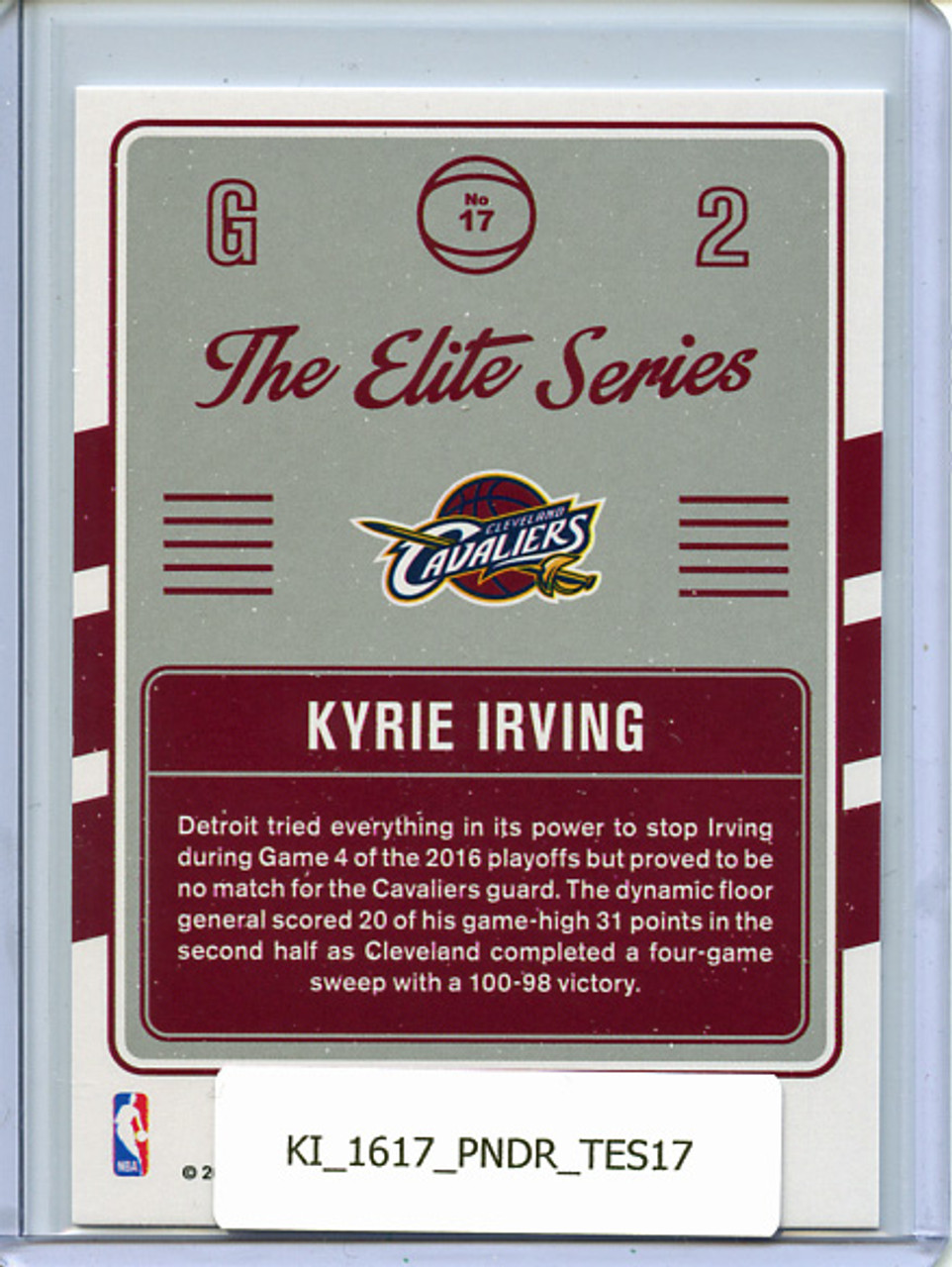 Kyrie Irving 2016-17 Donruss, Elite Series #17