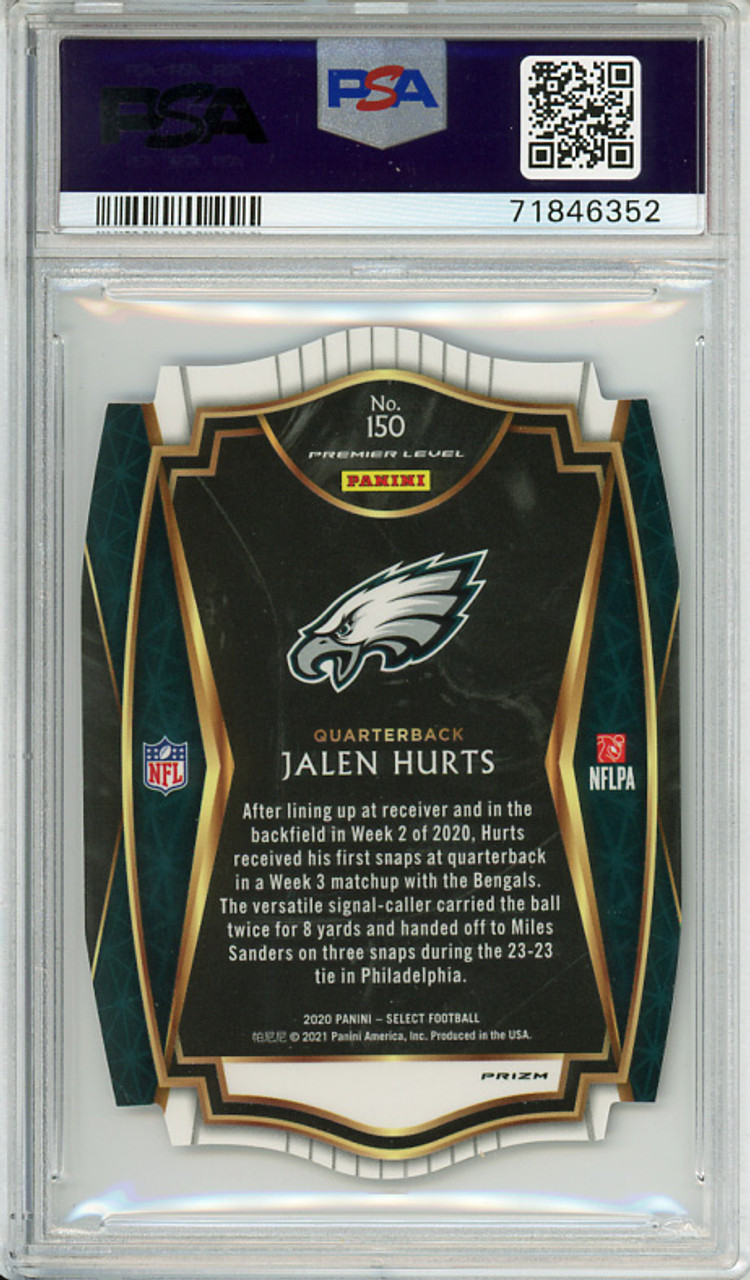 Jalen Hurts 2020 Select #150 Premier Level Purple Die Cut PSA 9 Mint (#71846352) (CQ)