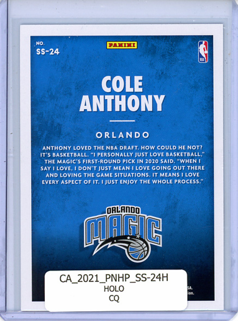 Cole Anthony 2020-21 Hoops, Now Playing #SS-24 Holo (CQ)