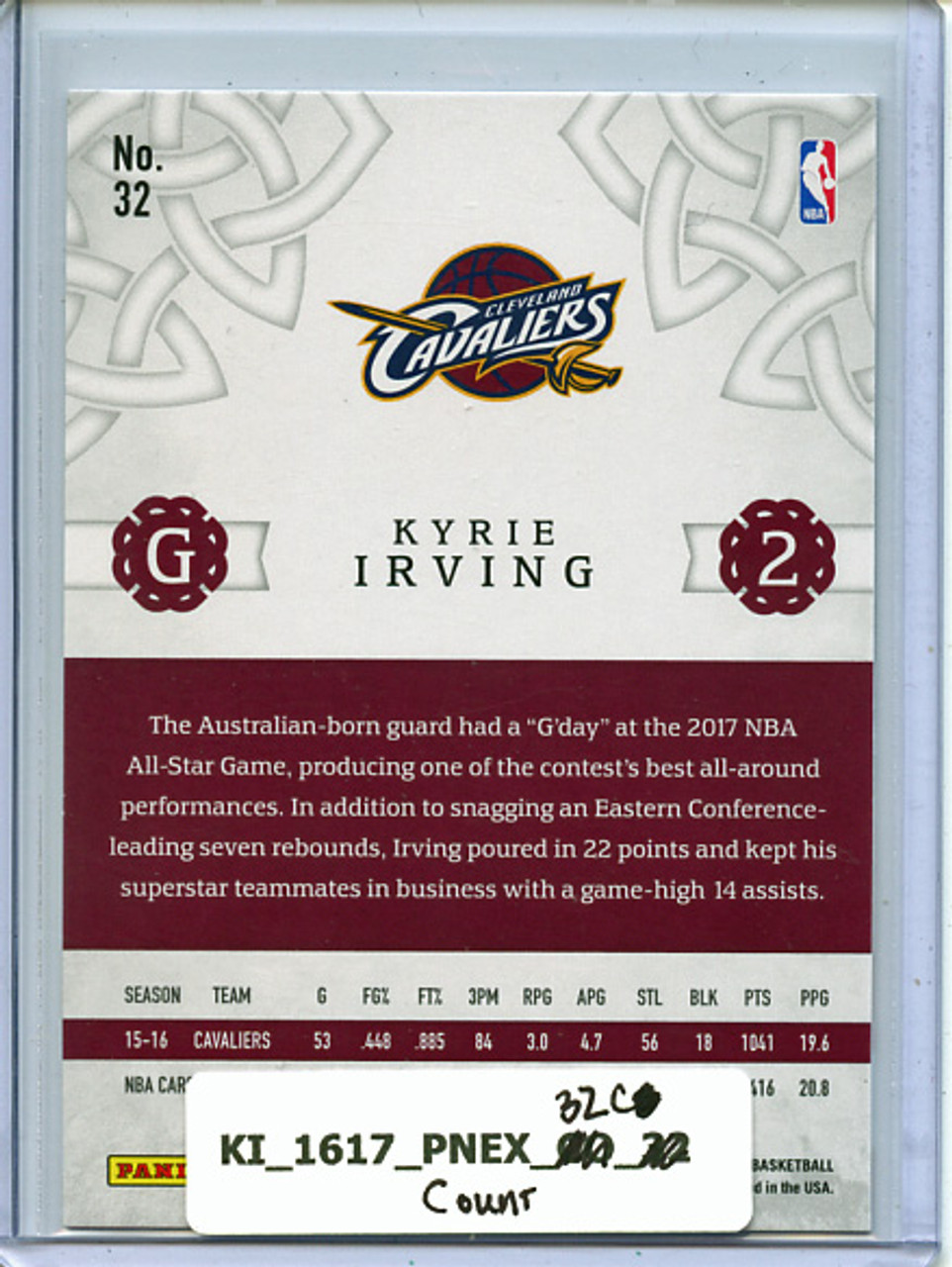 Kyrie Irving 2016-17 Excalibur #32 Count