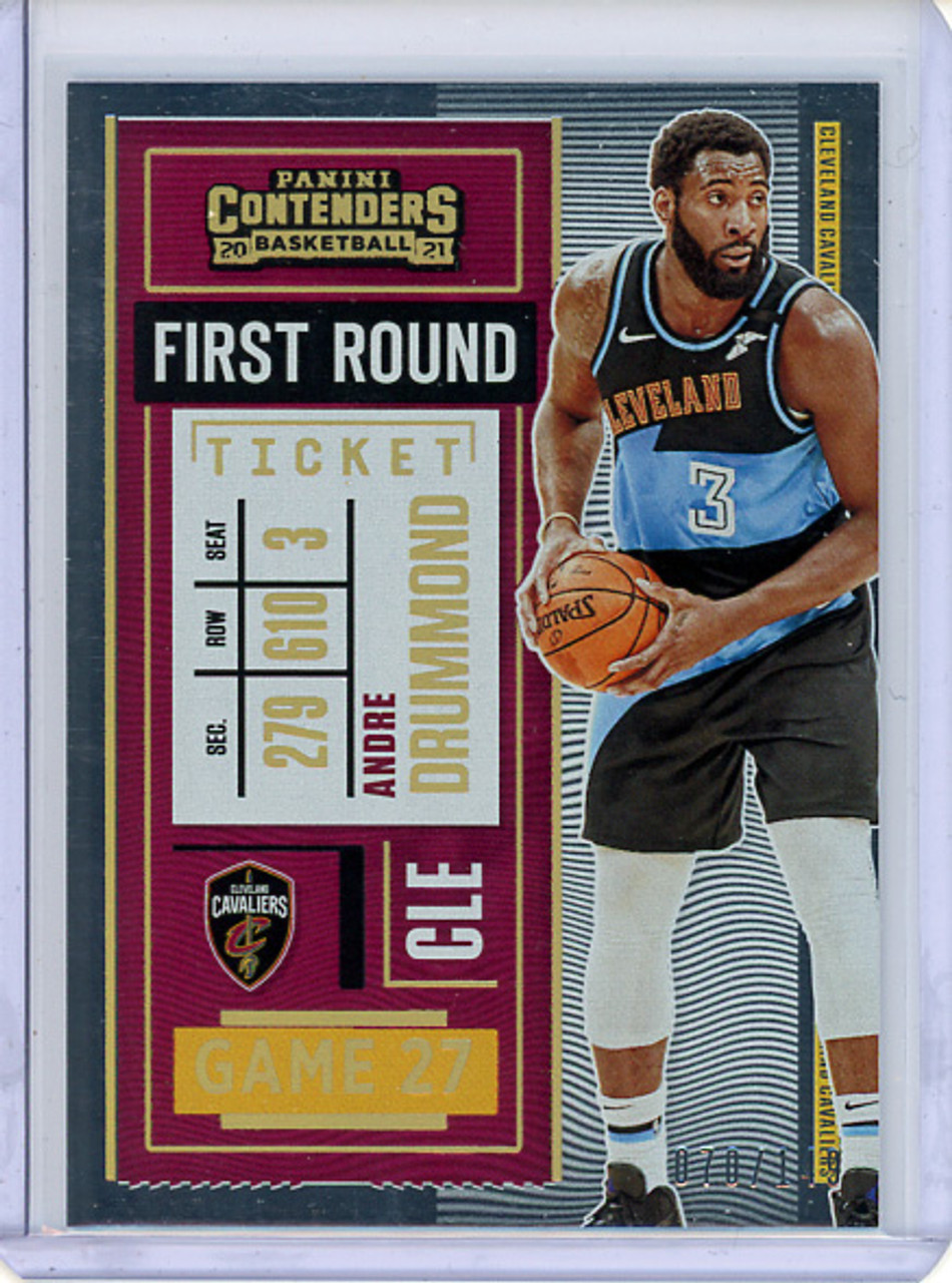 Andre Drummond 2020-21 Contenders #79 First Round Ticket (#070/149) (CQ)