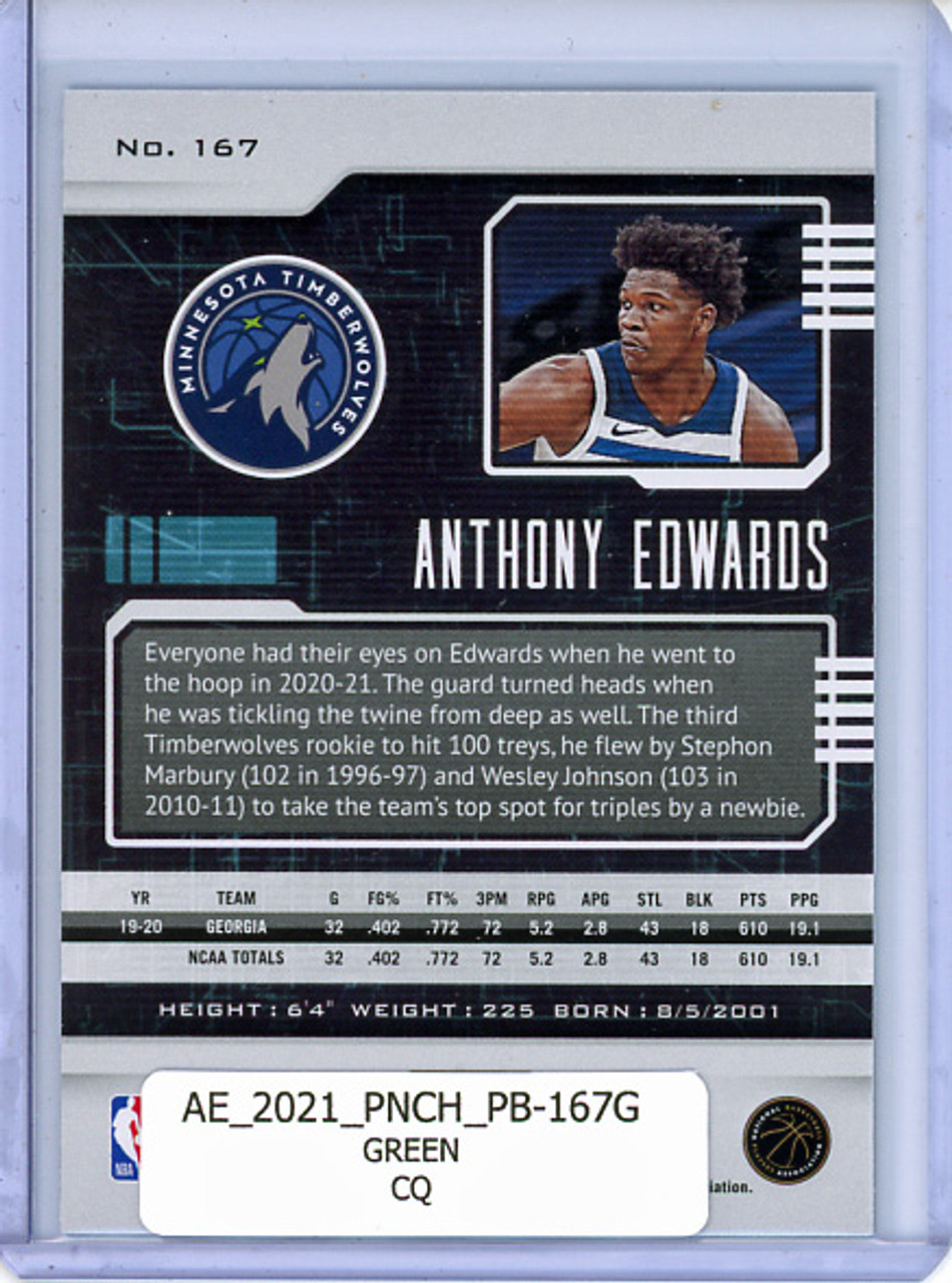 Anthony Edwards 2020-21 Chronicles, Playbook #167 Green (CQ)