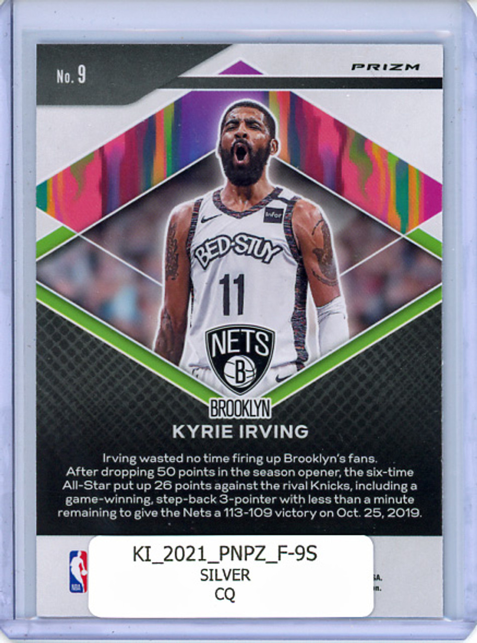 Kyrie Irving 2020-21 Prizm, Fearless #9 Silver (CQ)