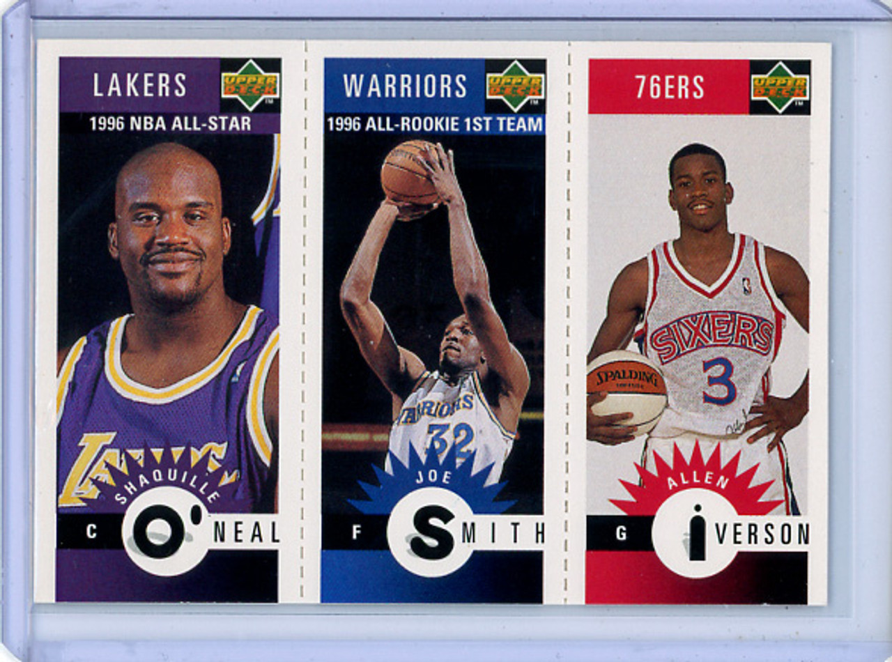 Allen Iverson, Shaquille O'Neal, Joe Smith 1996-97 Collector's Choice, Mini-Cards (CQ)