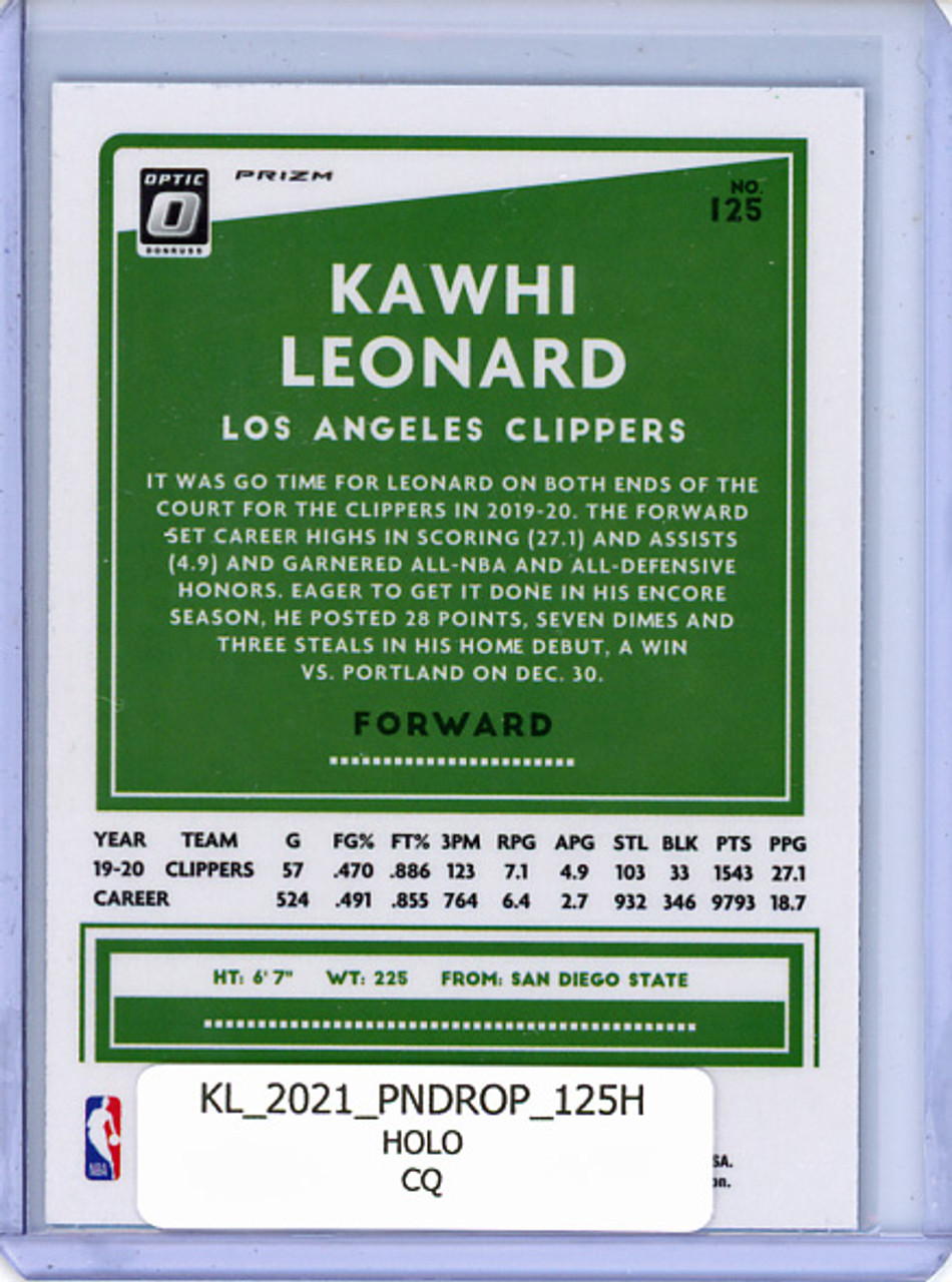 Kawhi Leonard 2020-21 Donruss Optic #125 Holo (CQ)