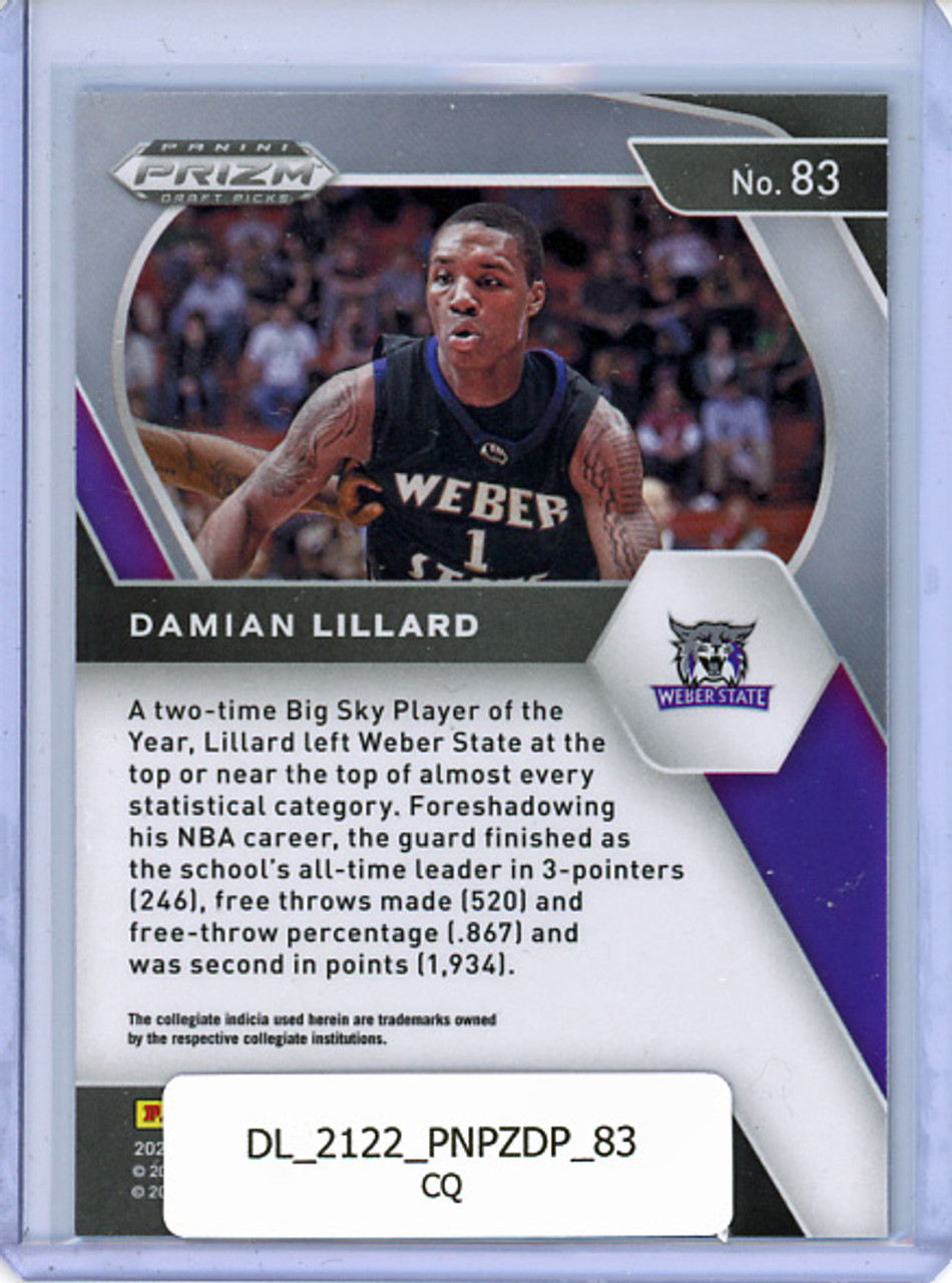 Damian Lillard 2021-22 Prizm Draft Picks #83 (CQ)