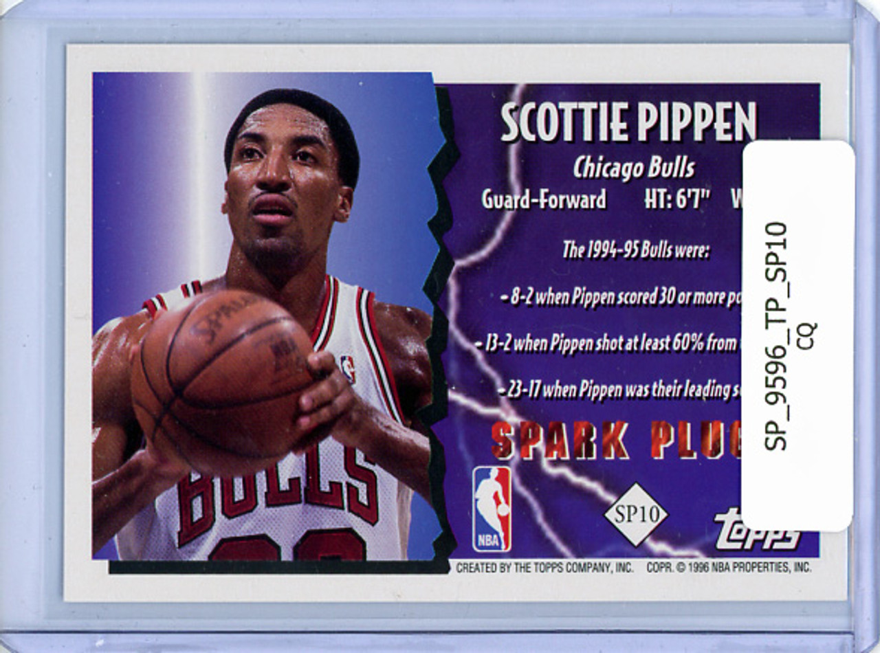 Scottie Pippen 1995-96 Topps, Spark Plugs #SP10 (CQ)