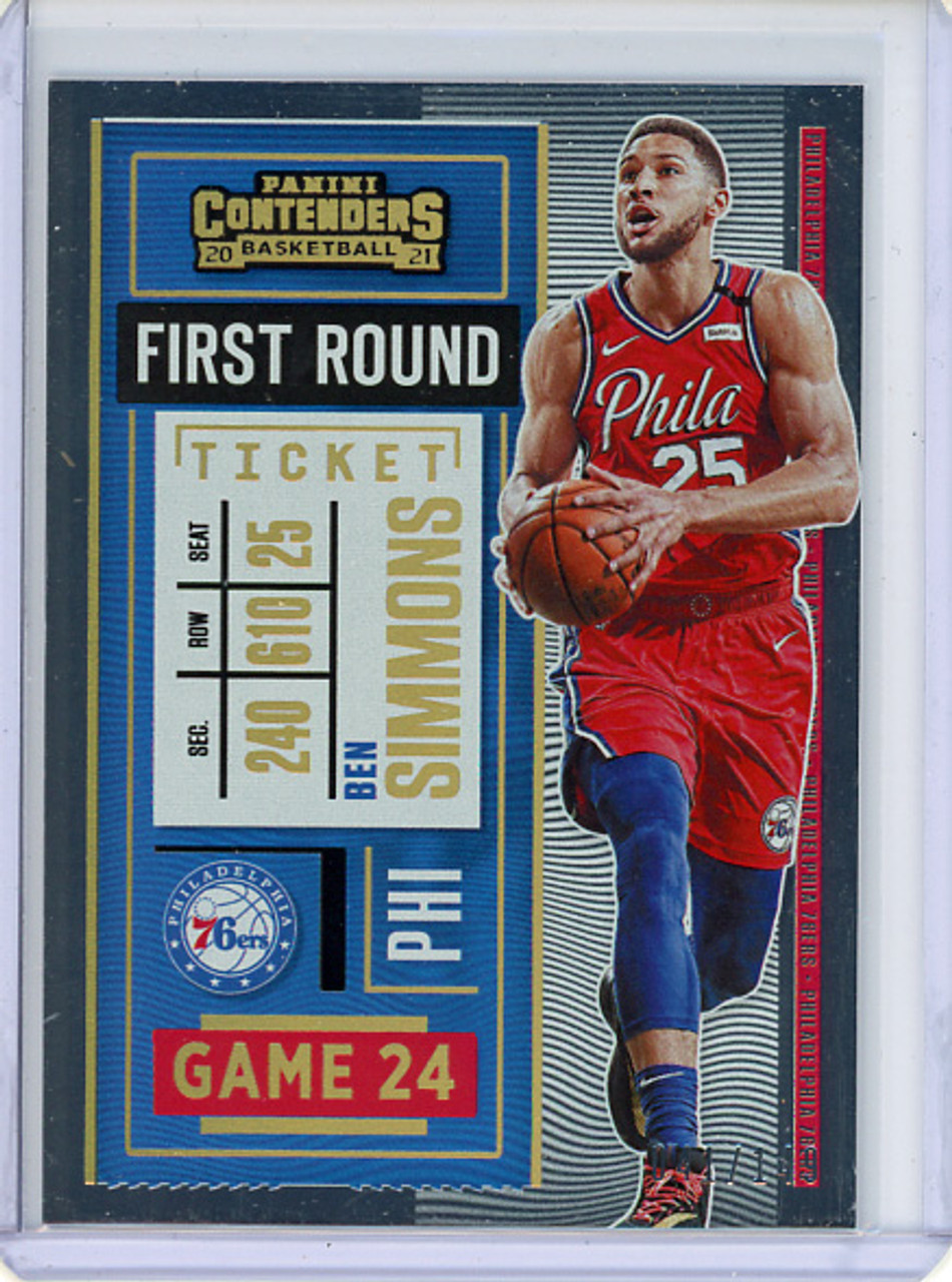 Ben Simmons 2020-21 Contenders #56 First Round Ticket (#041/149) (CQ)