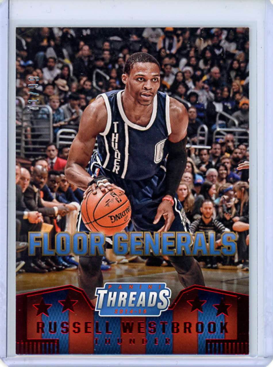 Russell Westbrook 2014-15 Threads, Floor Generals #7 Century Proof Red (#71/99) (CQ)