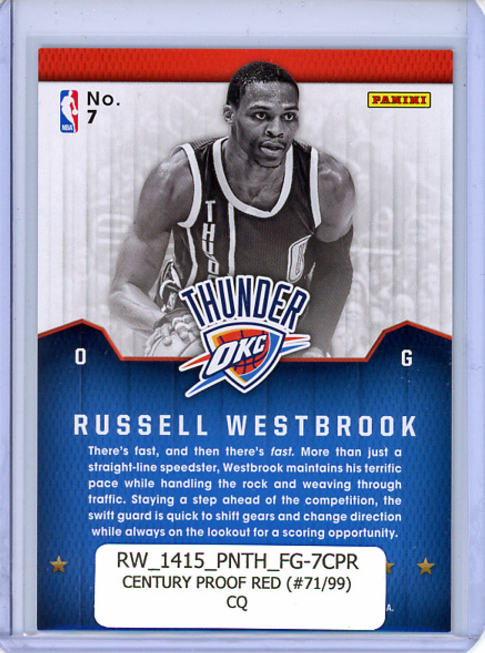 Russell Westbrook 2014-15 Threads, Floor Generals #7 Century Proof Red (#71/99) (CQ)