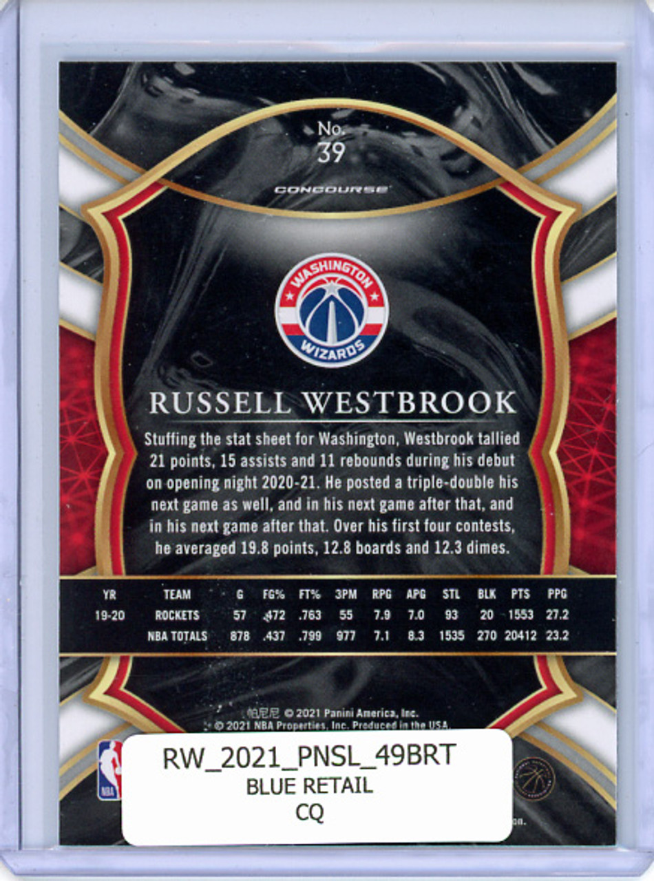 Russell Westbrook 2020-21 Select #49 Concourse Blue Retail (CQ)