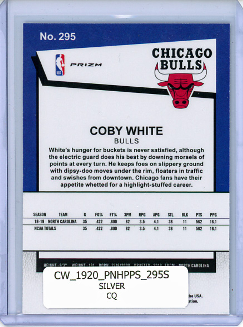 Coby White 2019-20 Hoops Premium Stock #295 Tribute Silver (CQ)