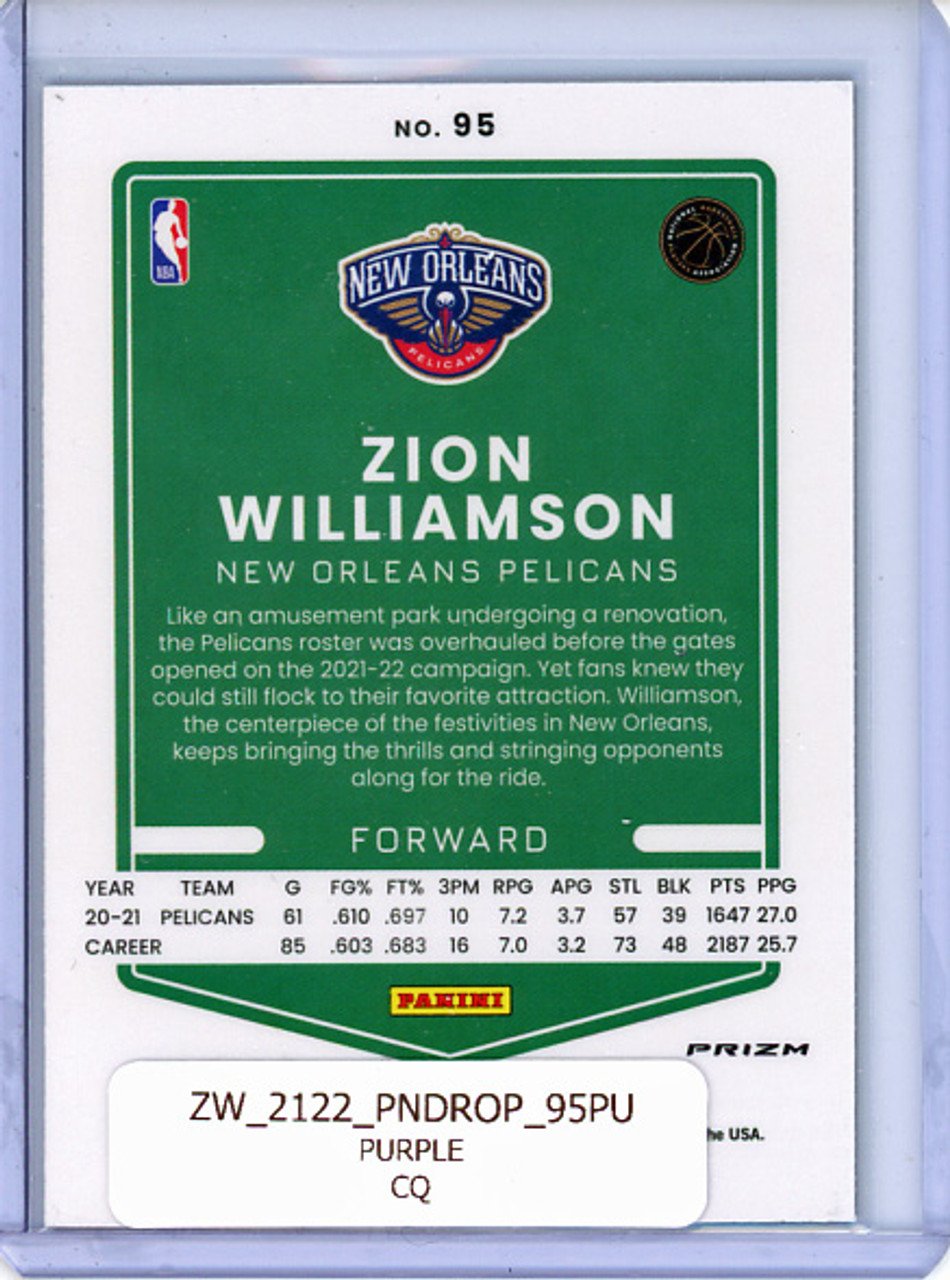 Zion Williamson 2021-22 Donruss Optic #95 Purple (CQ)