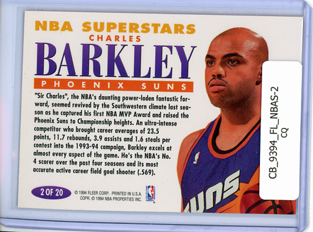 Charles Barkley 1993-94 Fleer, NBA Superstars #2 (CQ)
