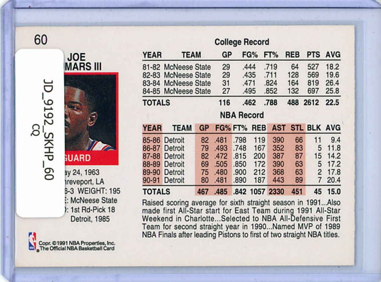 Joe Dumars 1991-92 Hoops #60 (CQ)