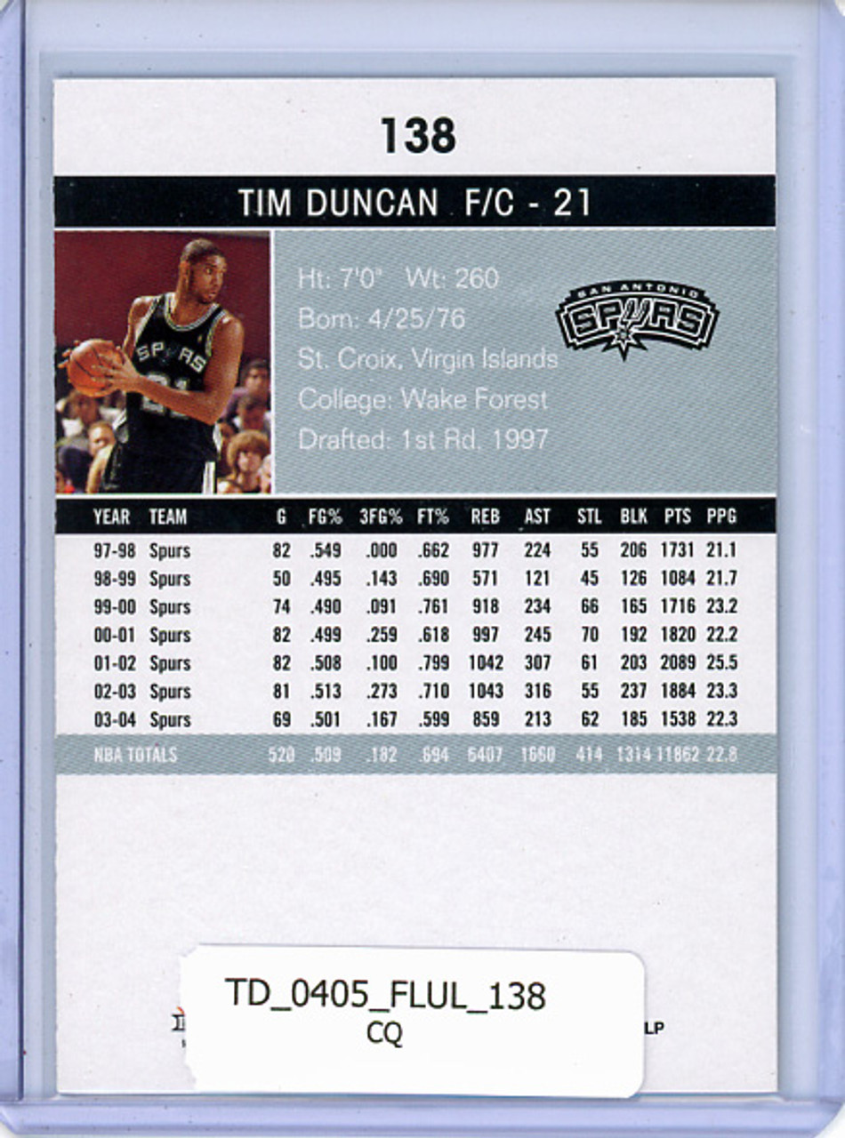 Tim Duncan 2004-05 Ultra #138 (CQ)