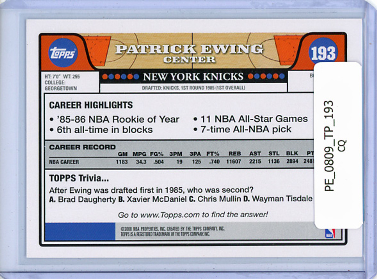 Patrick Ewing 2008-09 Topps #193 (CQ)