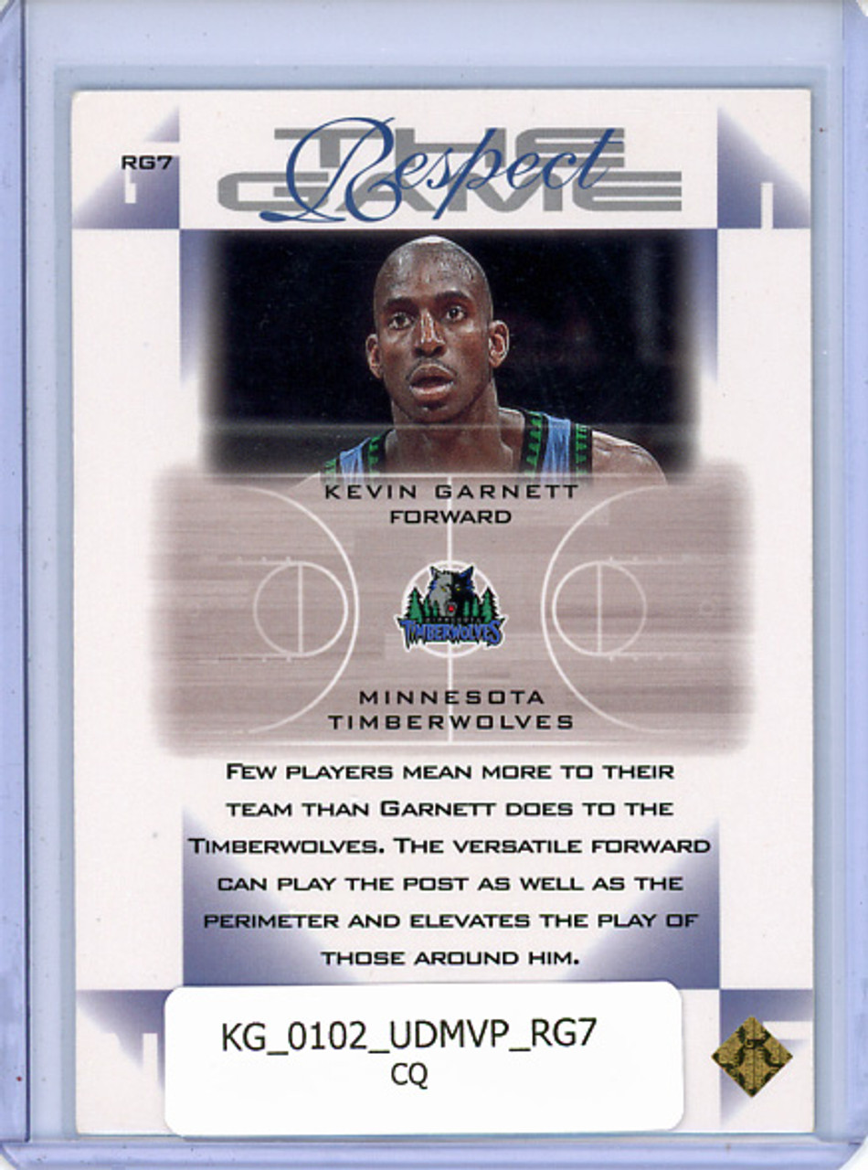 Kevin Garnett 2001-02 MVP, Respect the Game #RG7 (CQ)