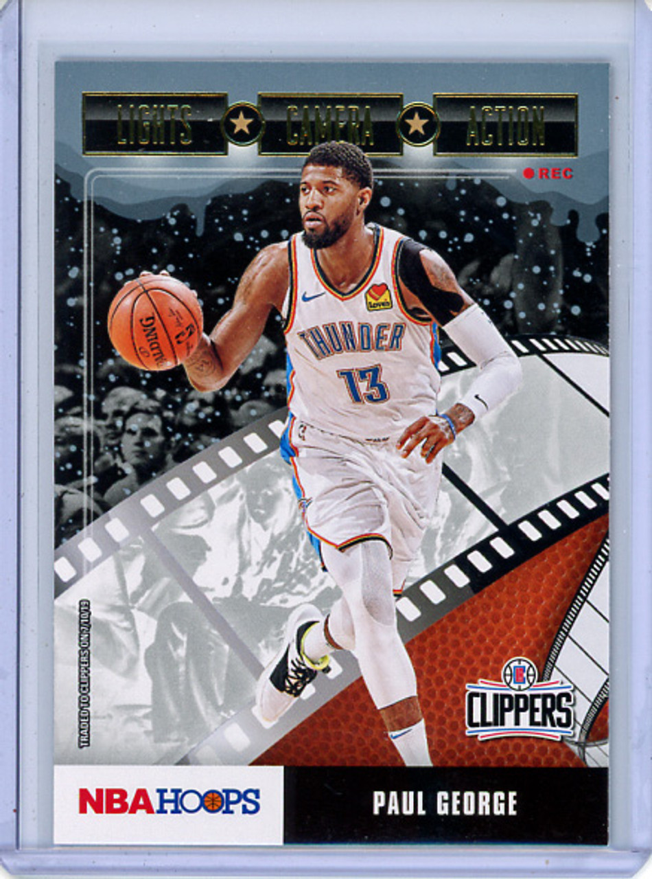 Paul George 2019-20 Hoops, Lights Camera Action #5 Winter (CQ)