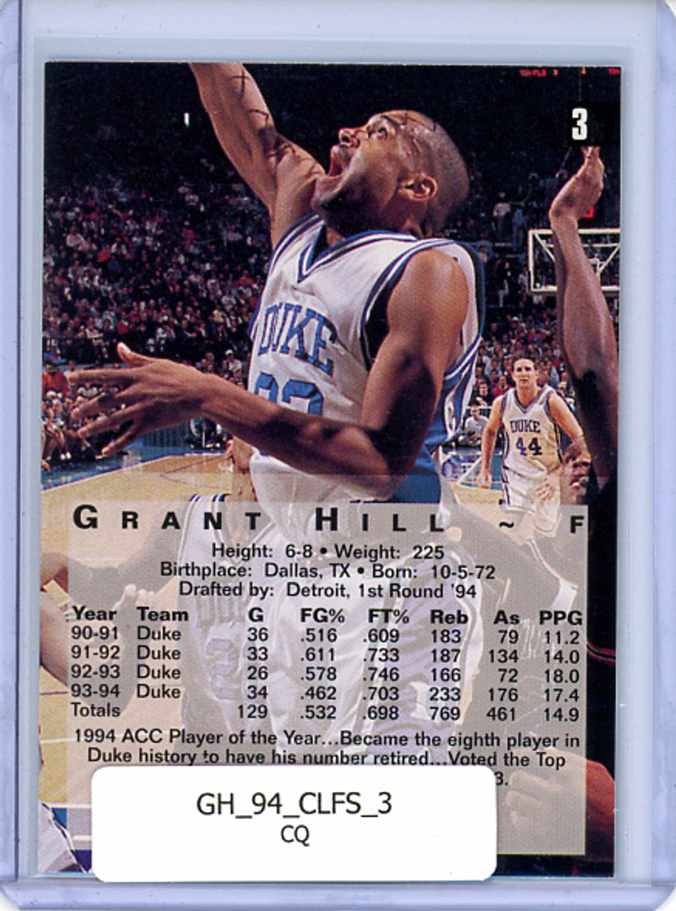 Grant Hill 1994 Classic Four Sport #3 (CQ)