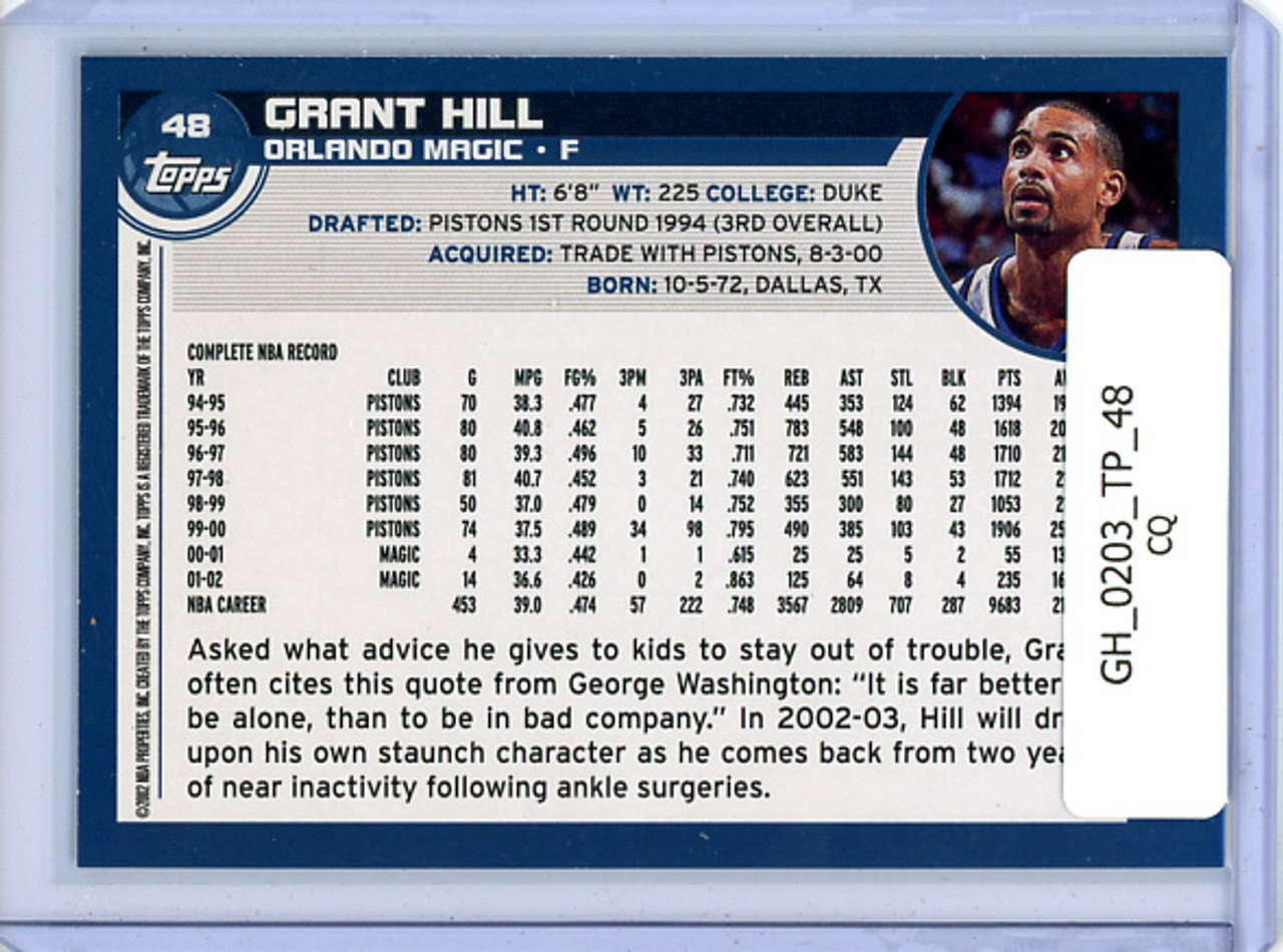 Grant Hill 2002-03 Topps #48 (CQ)