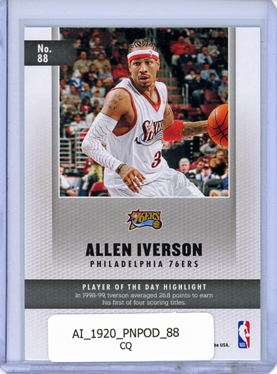 Allen Iverson 2019-20 Panini Player of the Day #88 (CQ)