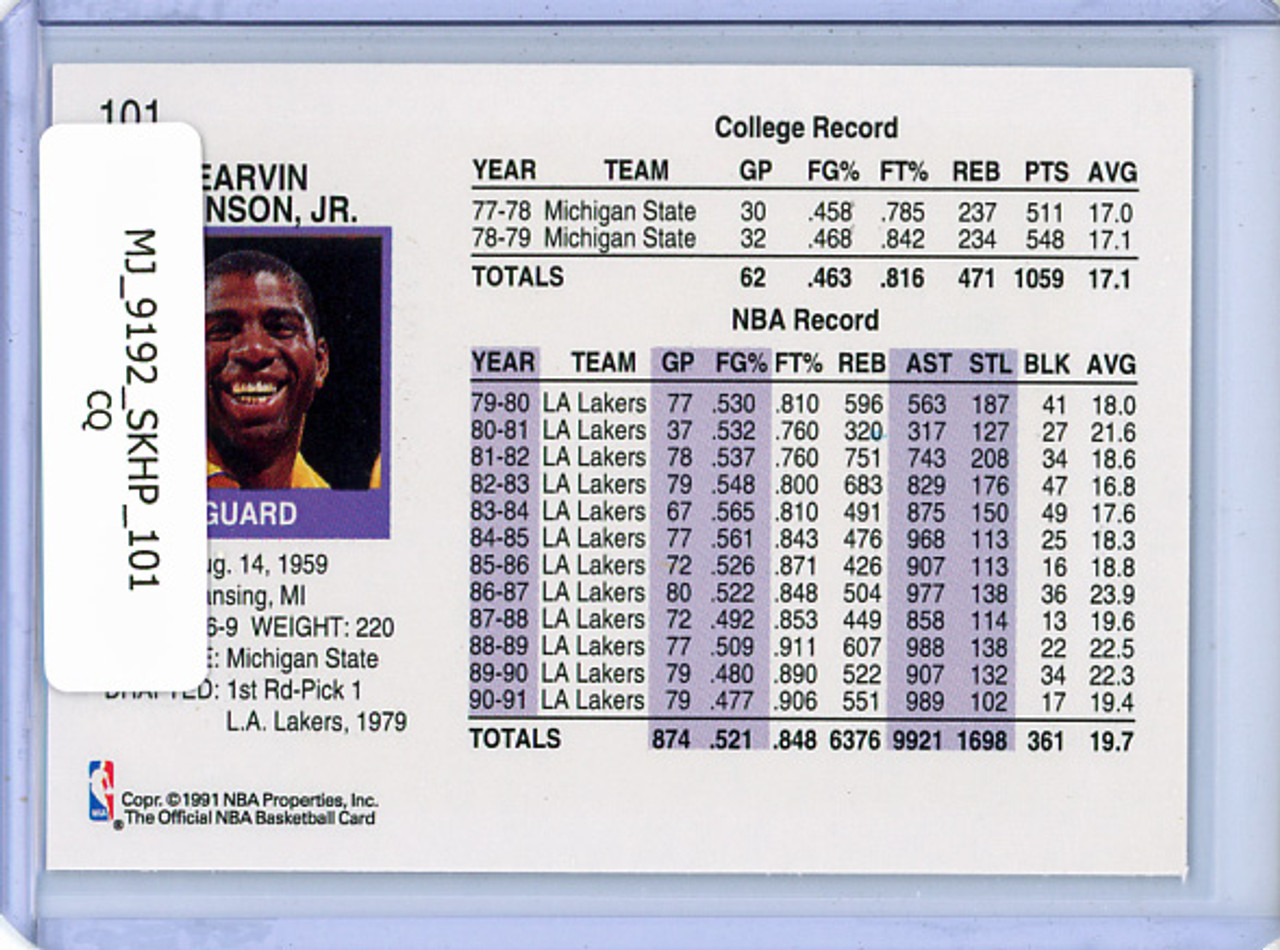 Magic Johnson 1991-92 Hoops #101 (CQ)