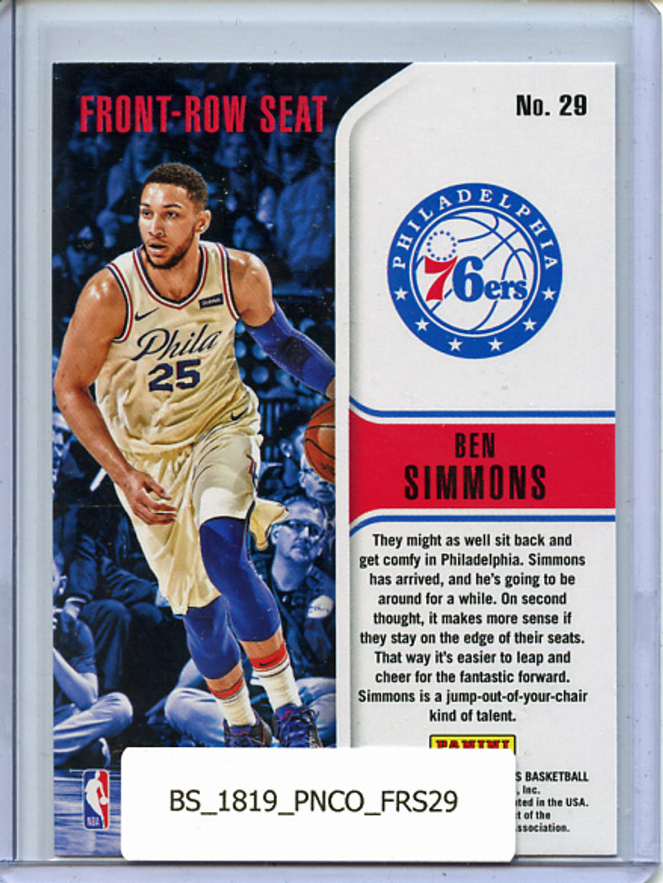 Ben Simmons 2018-19 Contenders, Front-Row Seat #29 Retail