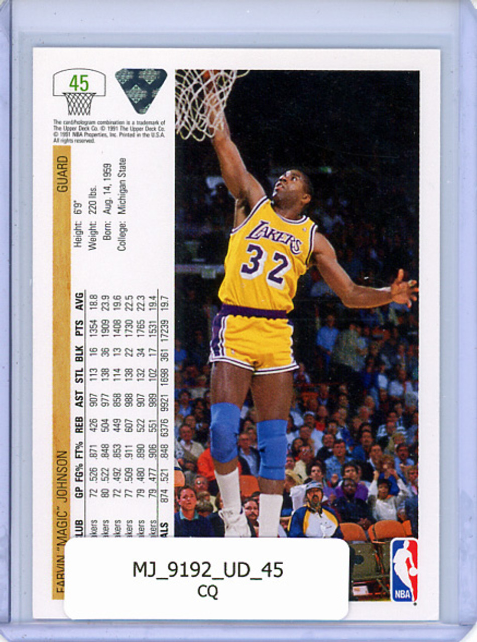 Magic Johnson 1991-92 Upper Deck #45 (CQ)