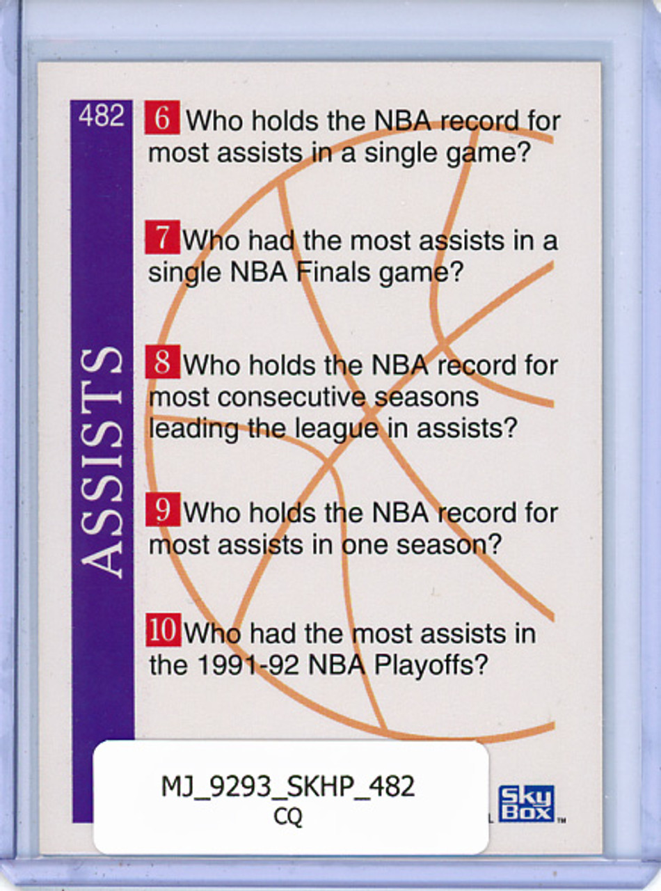 Magic Johnson 1992-93 Hoops #482 NBA Trivia (CQ)