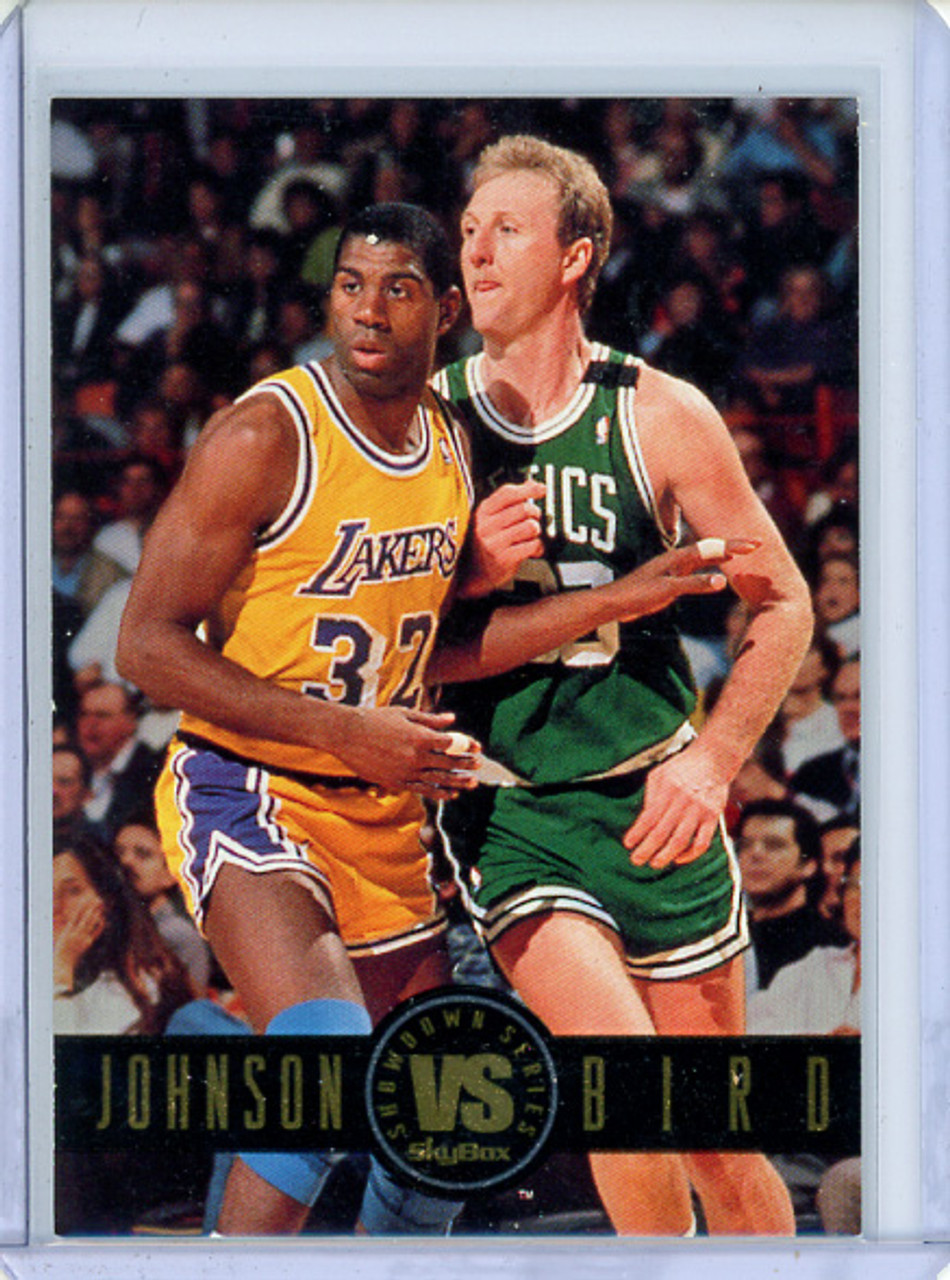 Magic Johnson, Larry Bird 1993-94 Skybox Premium, Showdown Series #SS12 (CQ)