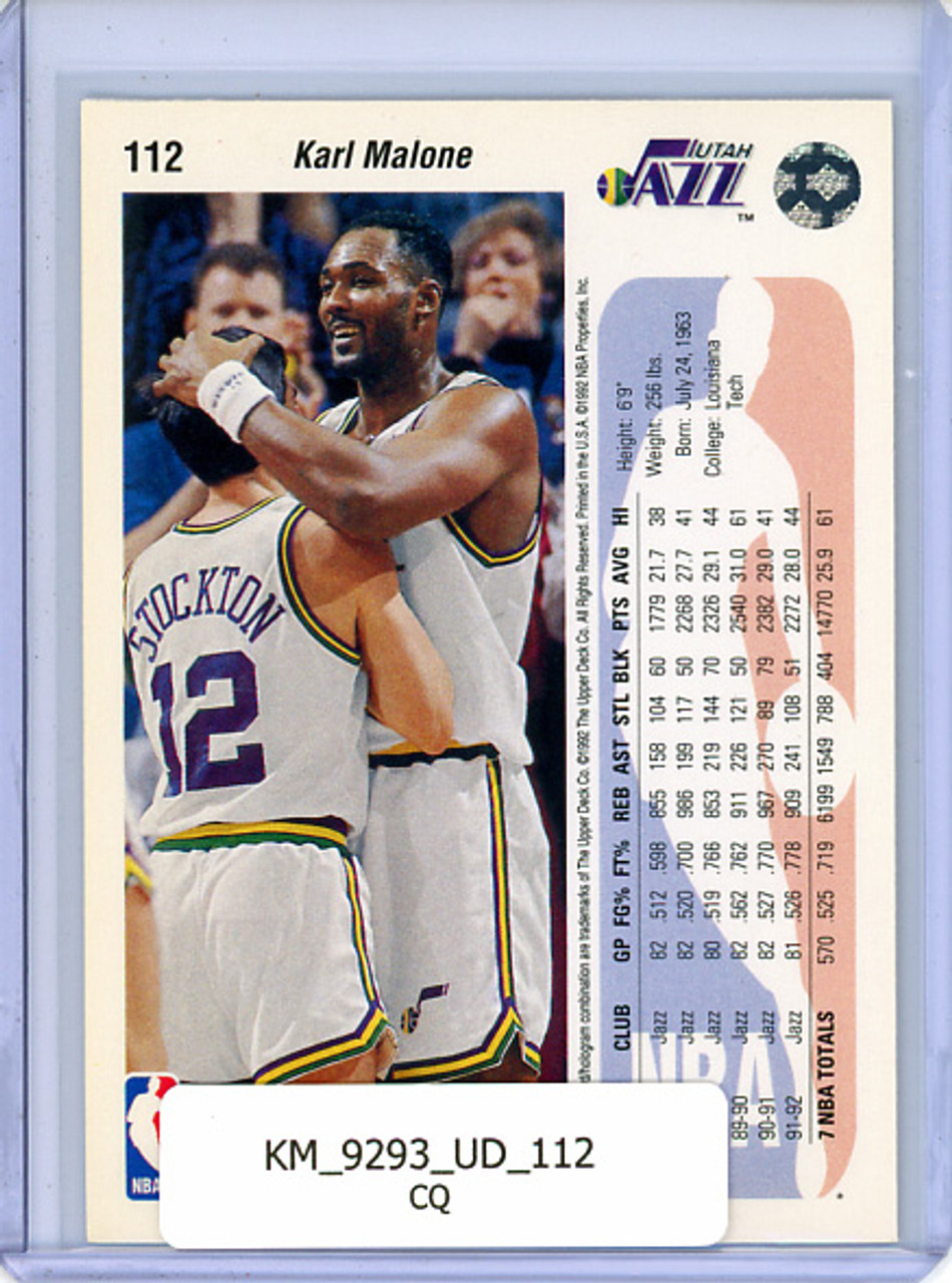 Karl Malone 1992-93 Upper Deck #112 (CQ)