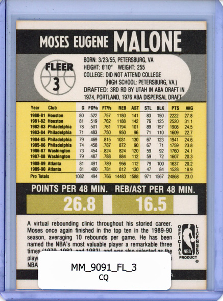 Moses Malone 1990-91 Fleer #3 (CQ)