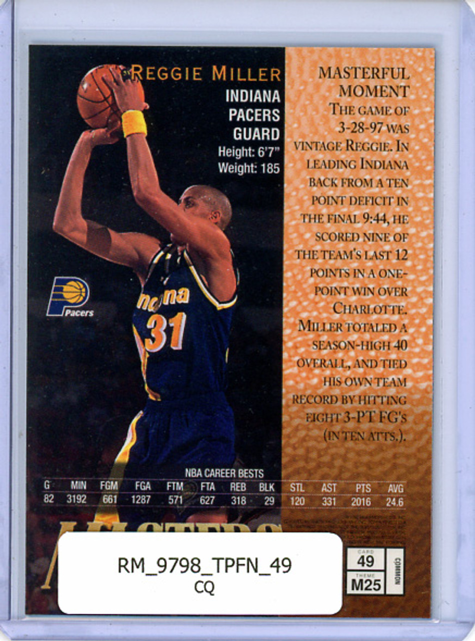 Reggie Miller 1997-98 Finest #49 Masters with Coating (CQ)