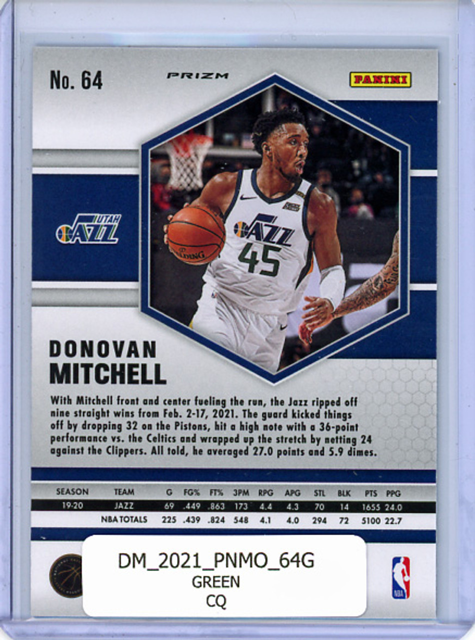 Donovan Mitchell 2020-21 Mosaic #64 Green (CQ)