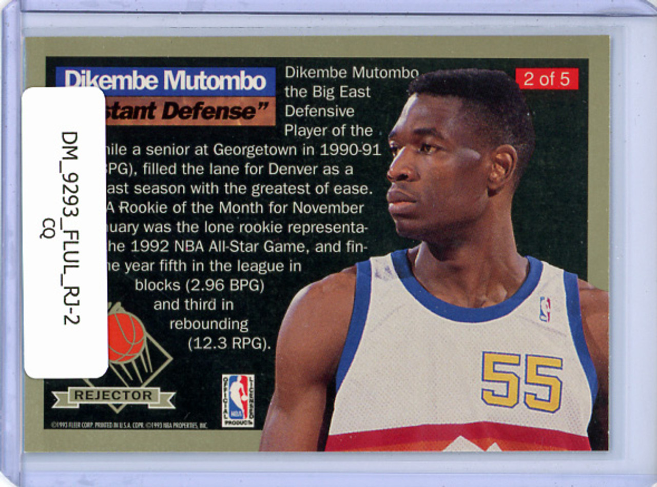 Dikembe Mutombo 1992-93 Ultra, Rejectors #2 (CQ)