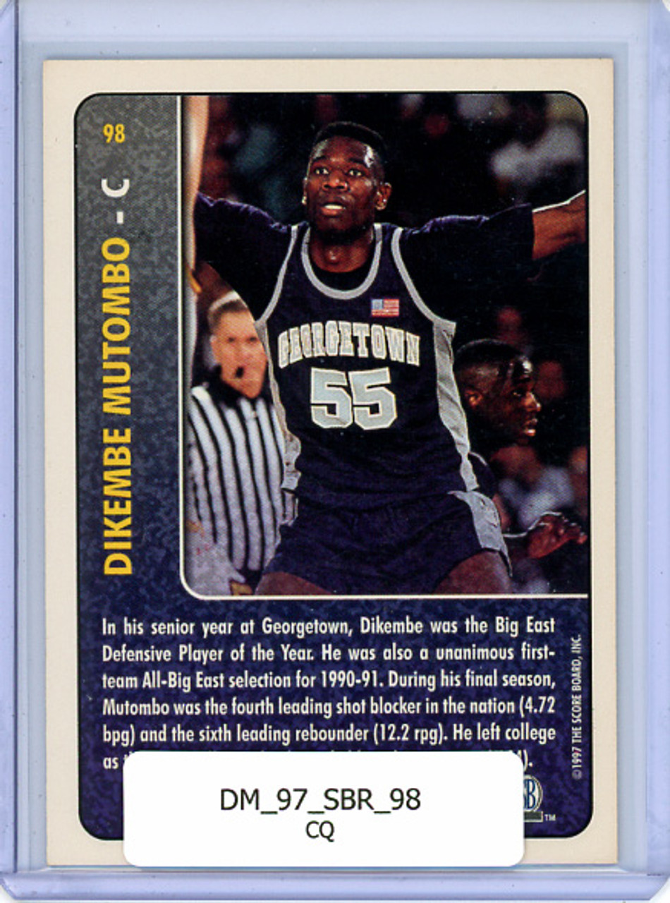 Dikembe Mutombo 1997 Score Board Rookies #98 Back in the Day (CQ)